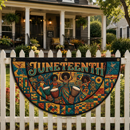 Juneteenth Pride Fan Flag GFTONMU360
