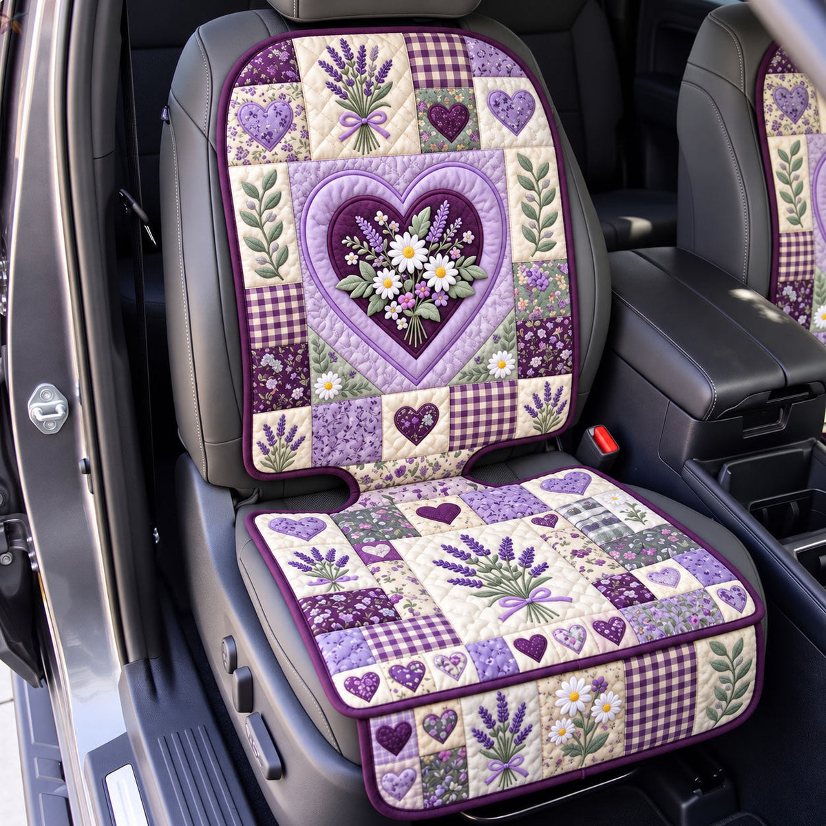 Floral Patchwork Quilted Car Seat Protector GFTONMU3612
