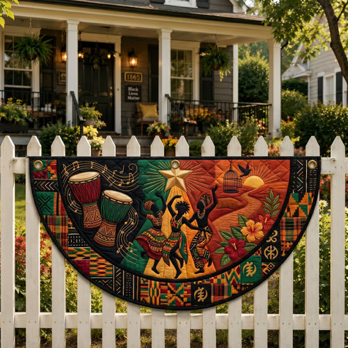 Juneteenth Pride Fan Flag GFTONMU364