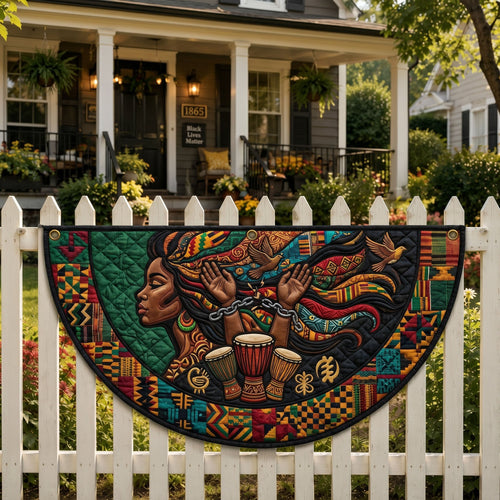 Juneteenth Pride Fan Flag GFTONMU367