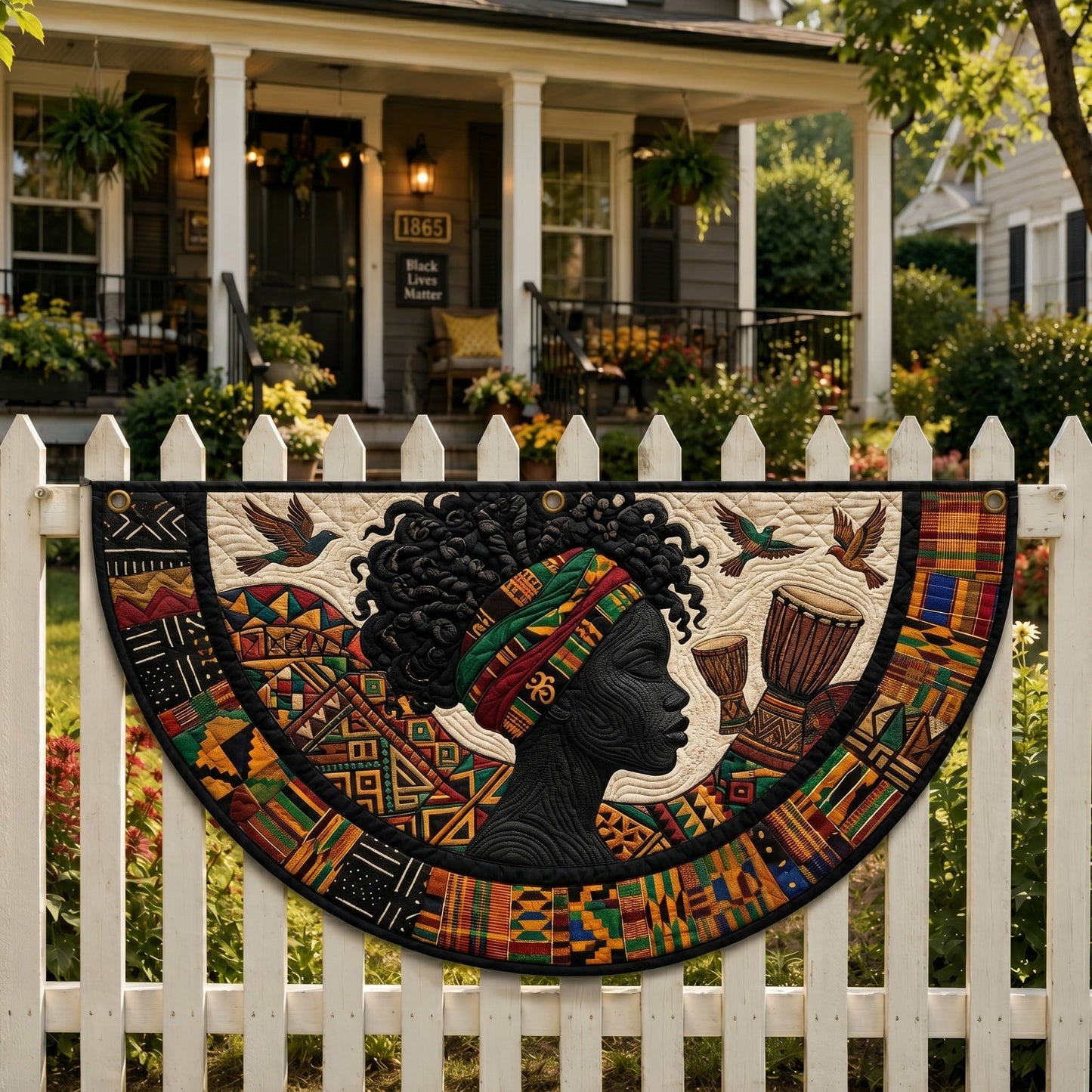 Juneteenth Pride Fan Flag GFTONMU368