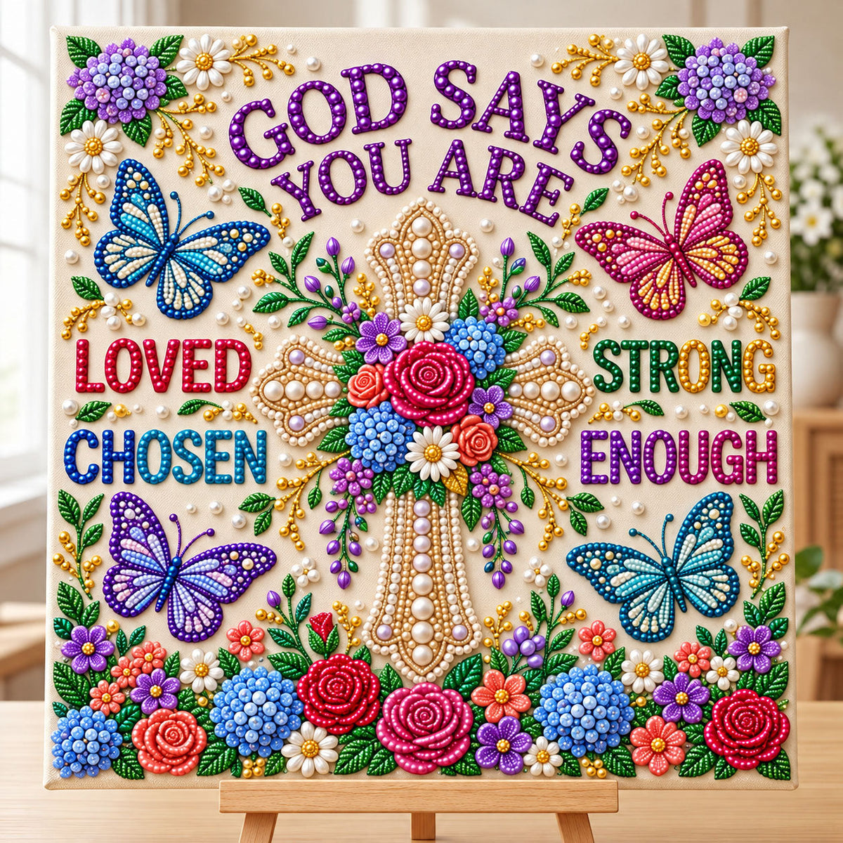 Christian Faith DIY Diamond Pearl Art Kit GFTONMU3923