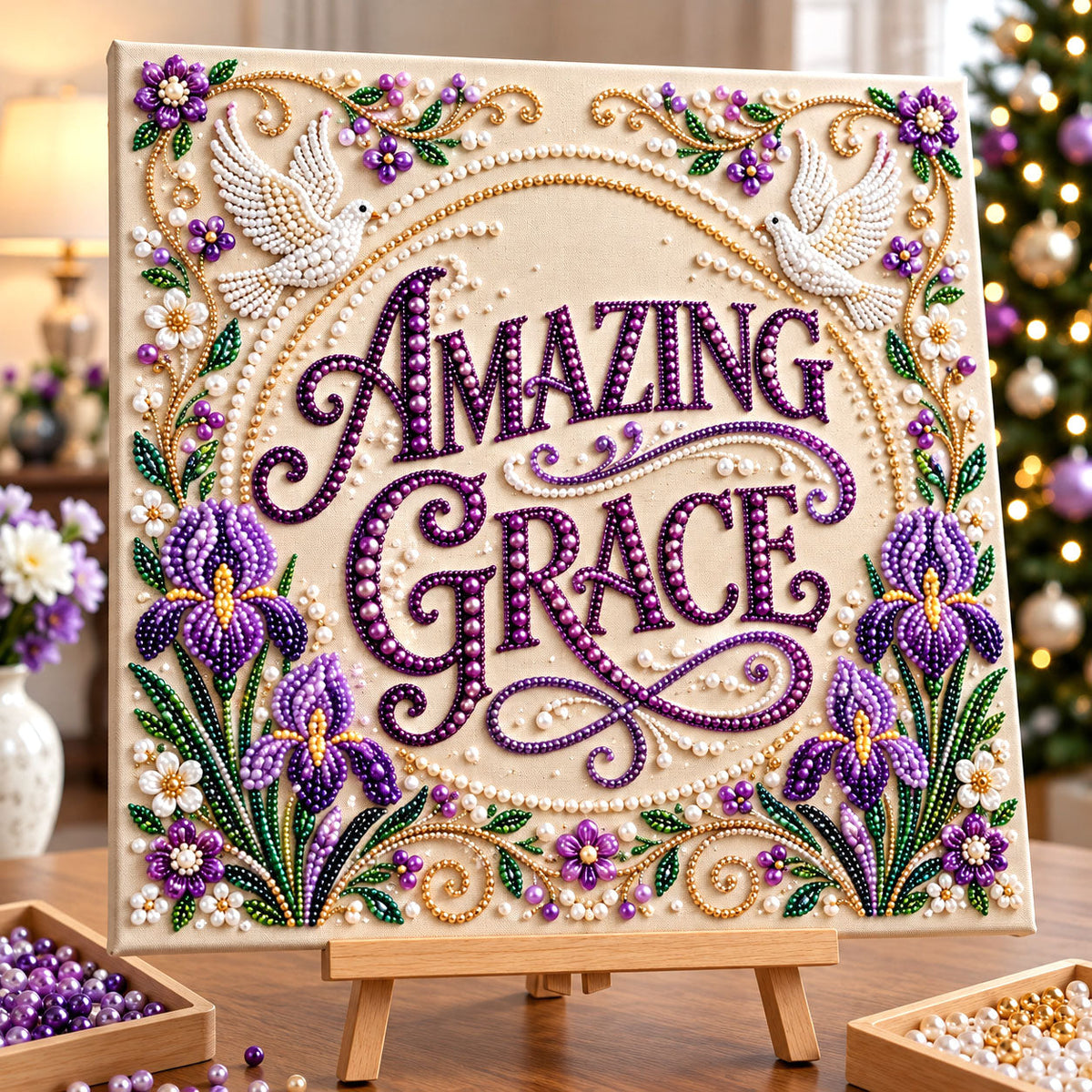 Christian Faith DIY Diamond Pearl Art Kit GFTONMU3925