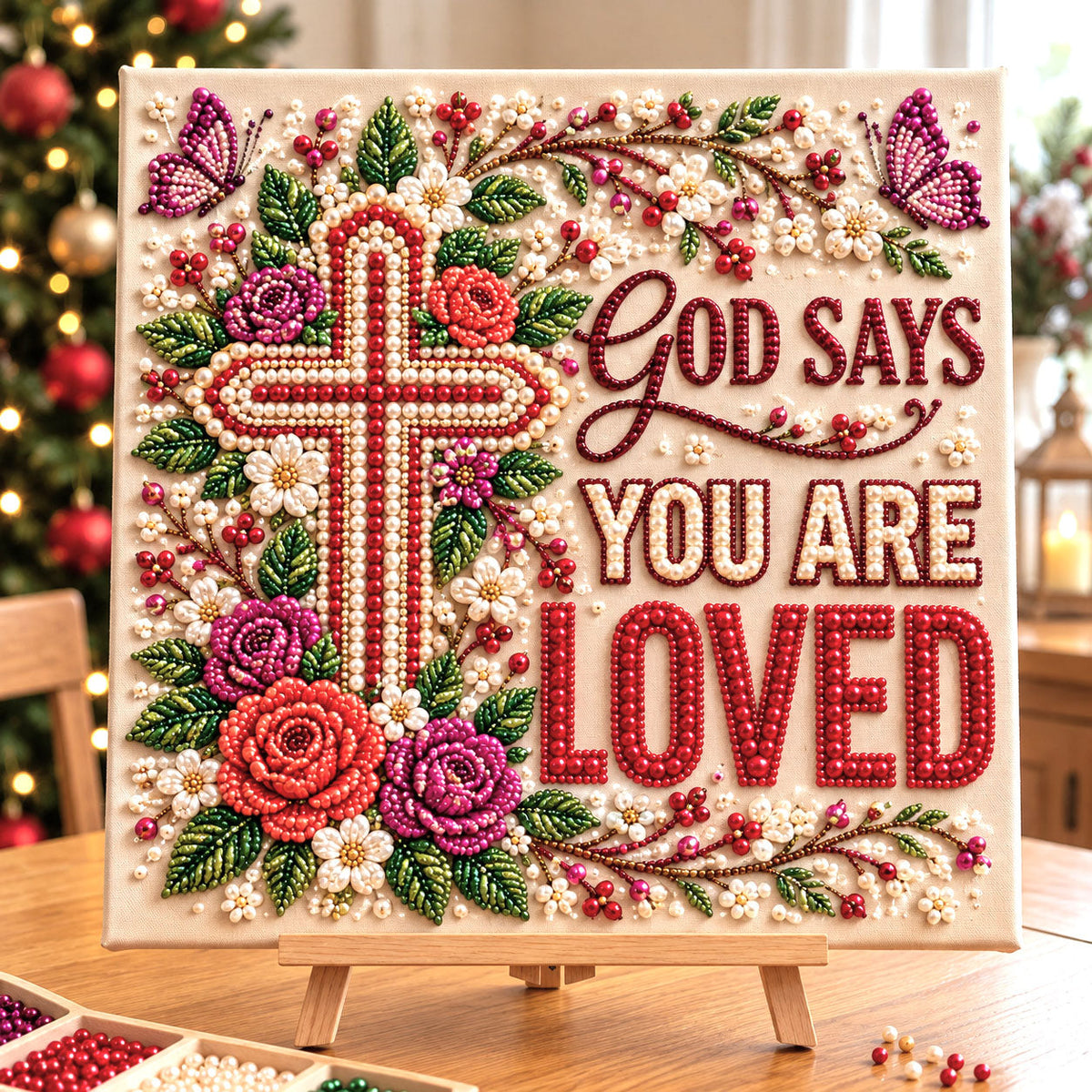 Christian Faith DIY Diamond Pearl Art Kit GFTONMU3927