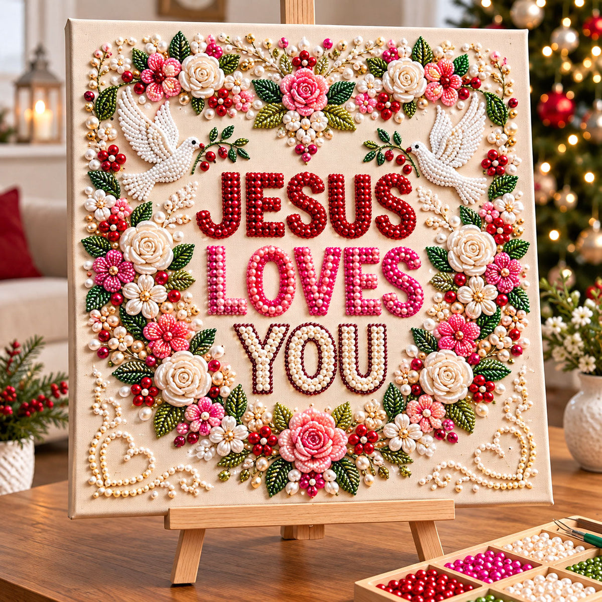 Christian Faith DIY Diamond Pearl Art Kit GFTONMU3929