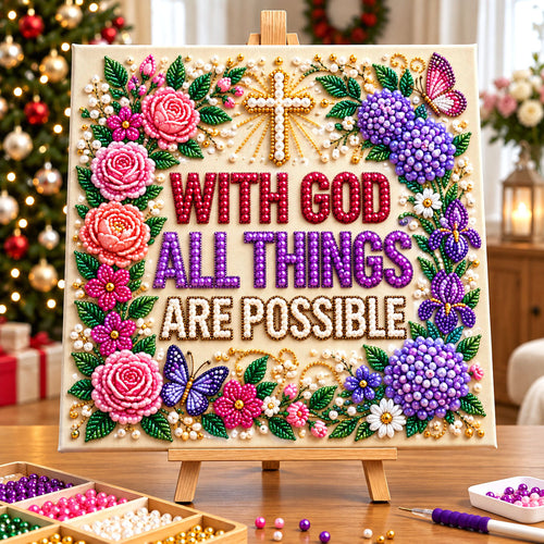 Christian Faith DIY Diamond Pearl Art Kit GFTONMU3934
