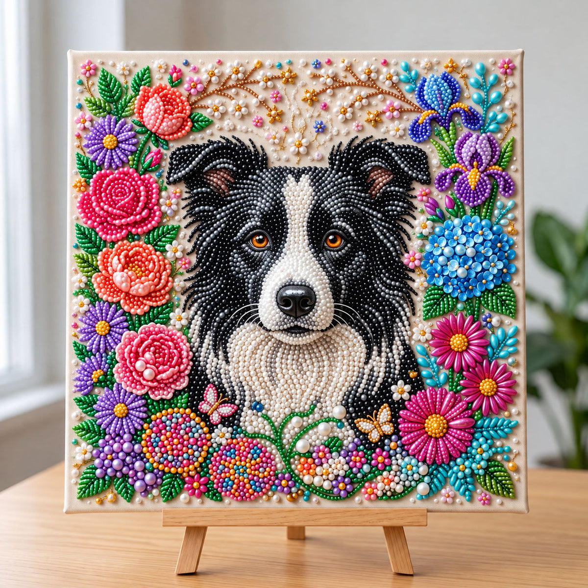Border Collie DIY Diamond Pearl Art Kit GFTONMU3938