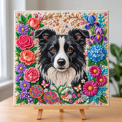 Border Collie DIY Diamond Pearl Art Kit GFTONMU3938