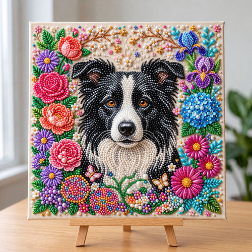 Border Collie DIY Diamond Pearl Art Kit GFTONMU3938