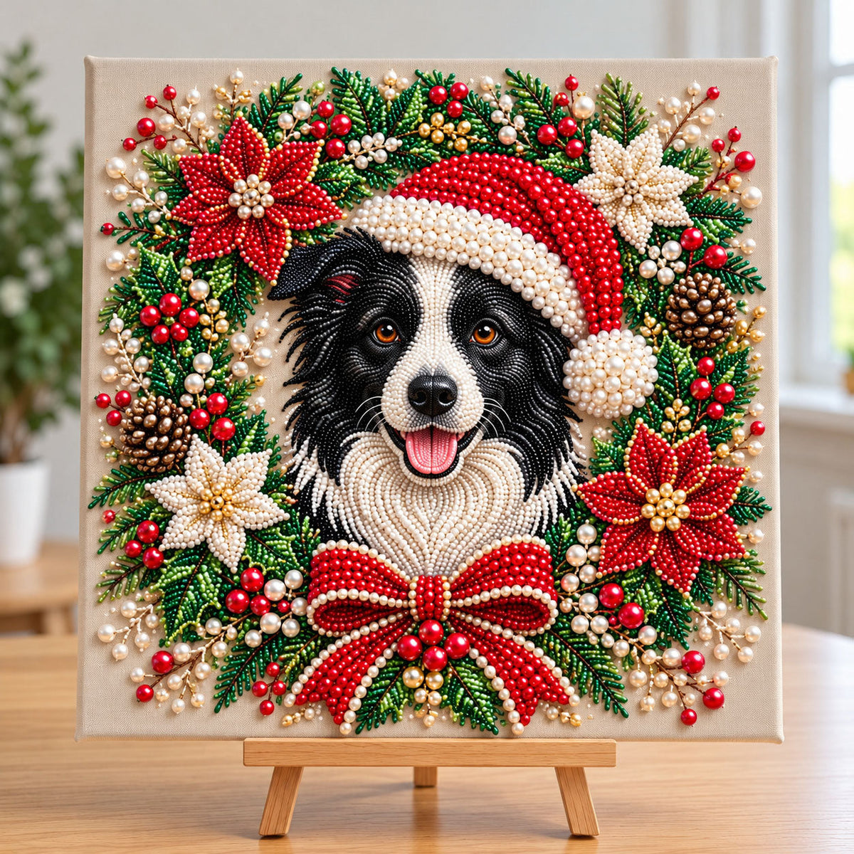 Border Collie DIY Diamond Pearl Art Kit GFTONMU3941