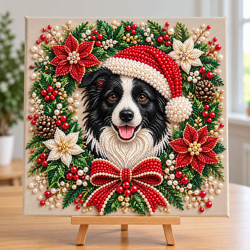 Border Collie DIY Diamond Pearl Art Kit GFTONMU3941