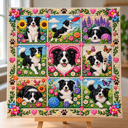 Border Collie DIY Diamond Pearl Art Kit GFTONMU3942