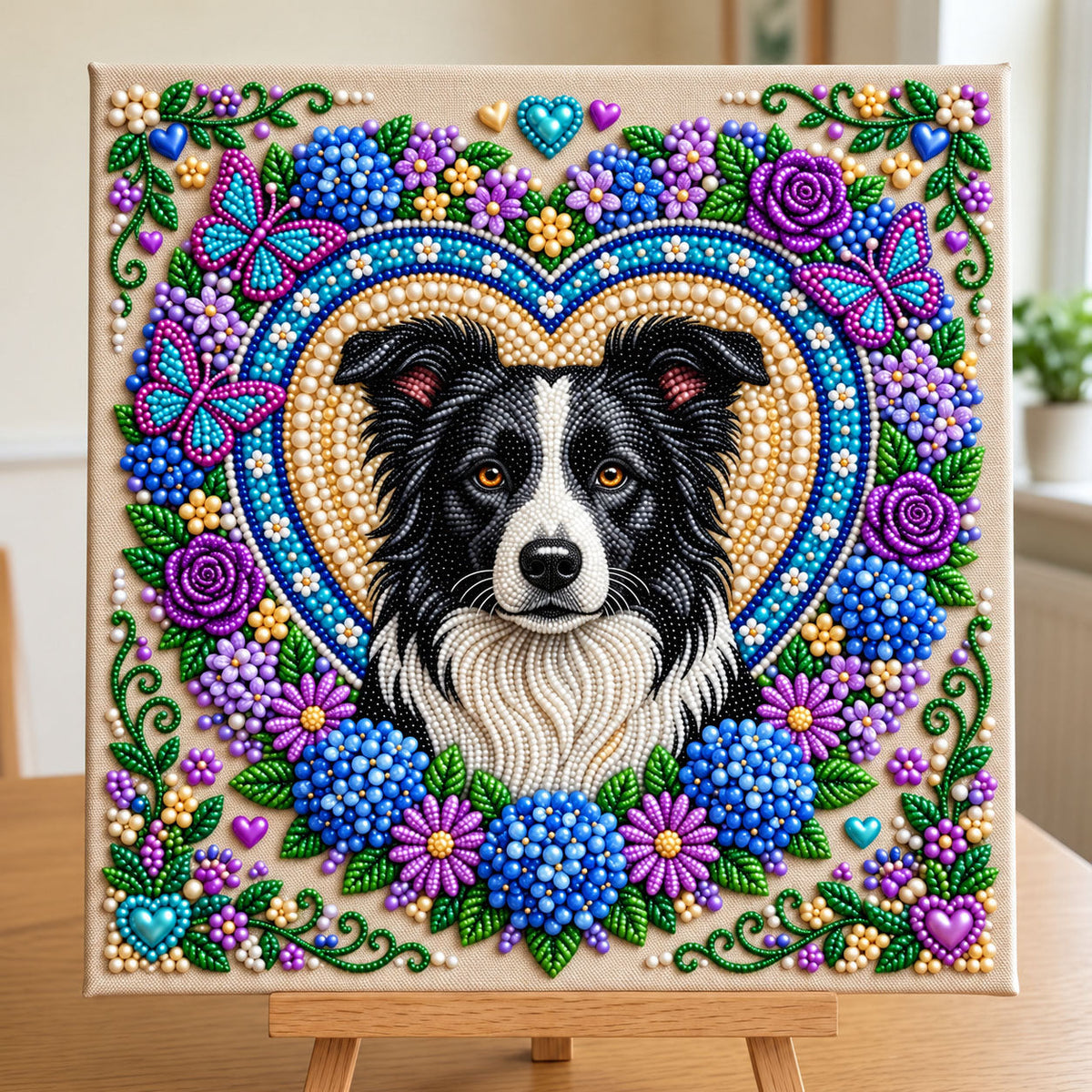 Border Collie DIY Diamond Pearl Art Kit GFTONMU3943