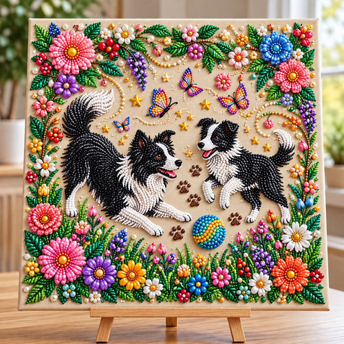 Border Collie DIY Diamond Pearl Art Kit GFTONMU3946