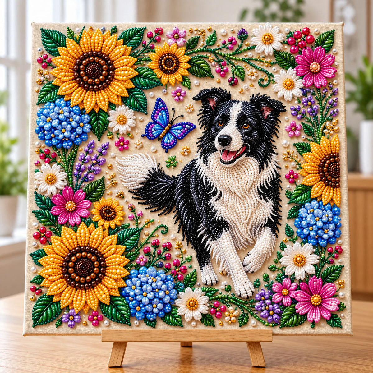 Border Collie DIY Diamond Pearl Art Kit GFTONMU3947