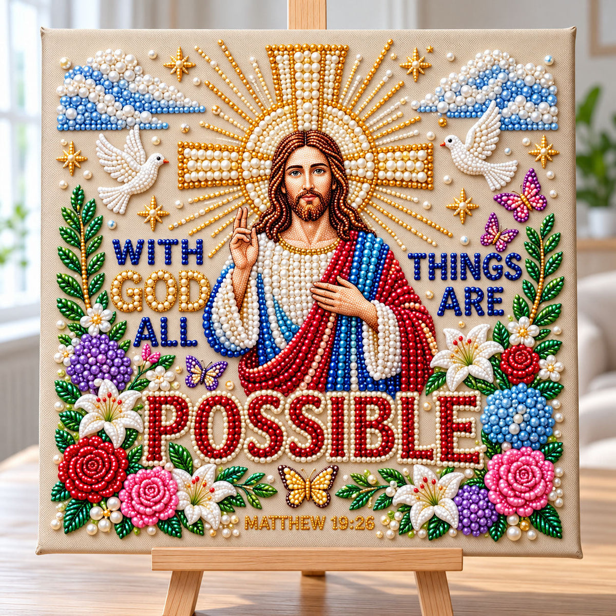 Christian Faith DIY Diamond Pearl Art Kit GFTONMU3959