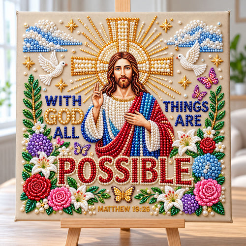 Christian Faith DIY Diamond Pearl Art Kit GFTONMU3959