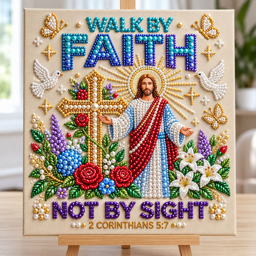 Christian Faith DIY Diamond Pearl Art Kit GFTONMU3964