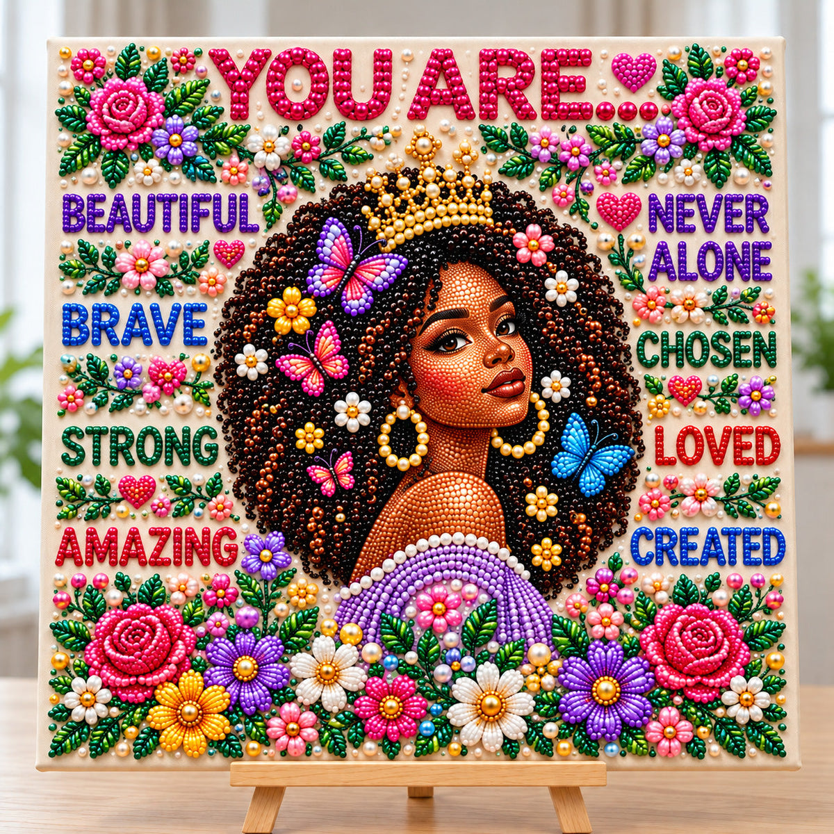 Melanin Queen DIY Diamond Pearl Art Kit GFTONMU4009
