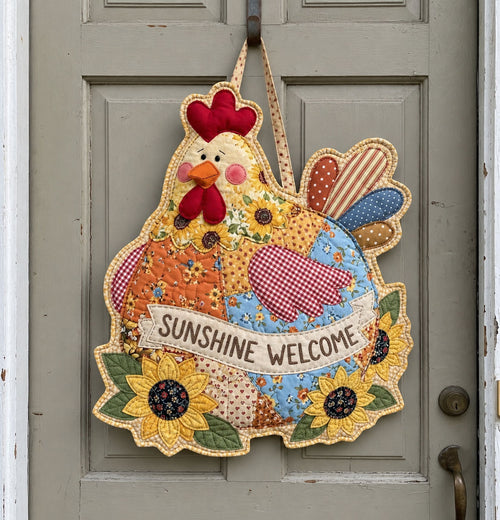 Funny Chicken Custom Shape Quilted Door Hanger GFTONMU4043
