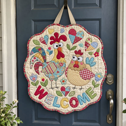 Funny Chicken Custom Shape Quilted Door Hanger GFTONMU4044
