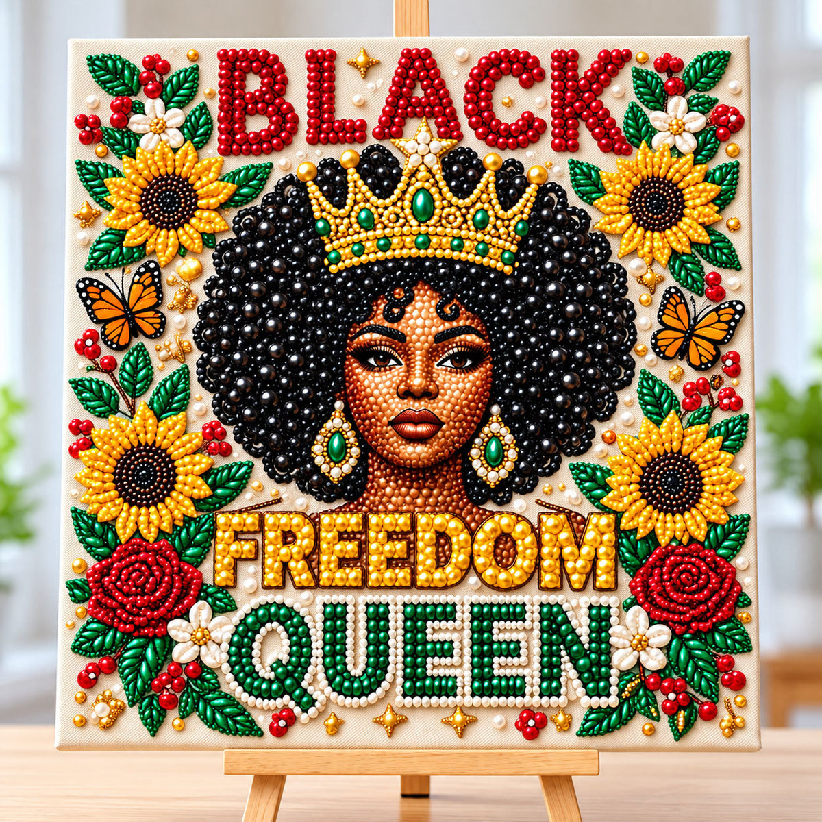 Melanin Queen DIY Diamond Pearl Art Kit GFTONMU4083