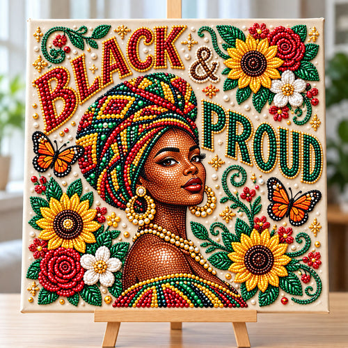 Melanin Queen DIY Diamond Pearl Art Kit GFTONMU4085