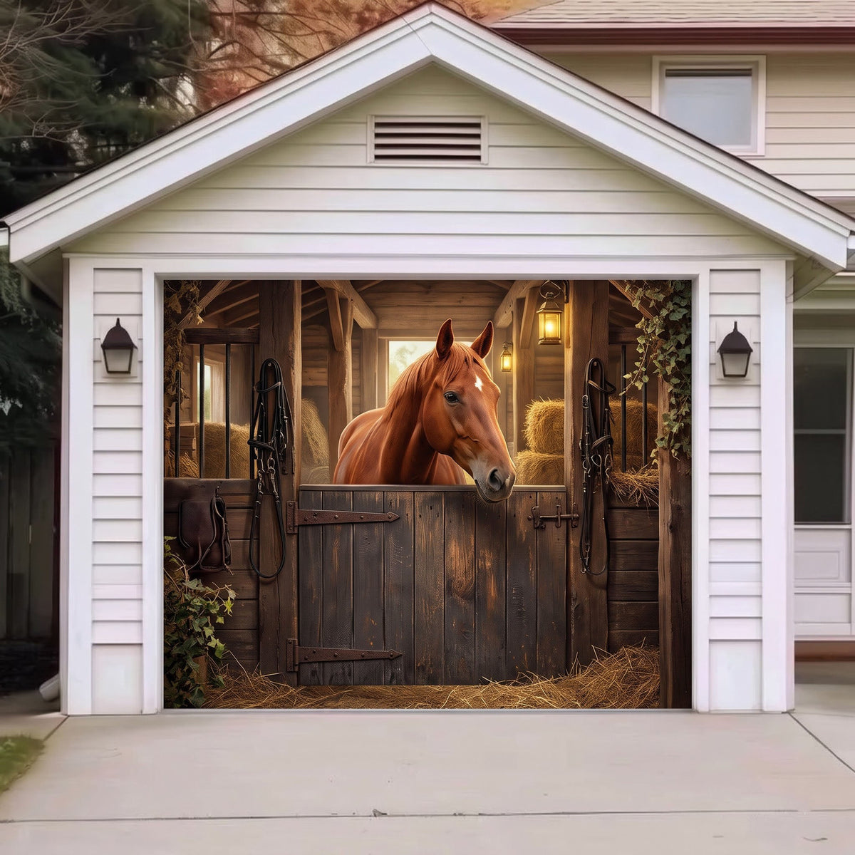 Horse Stable Garage Door Banner GFTONMU4131