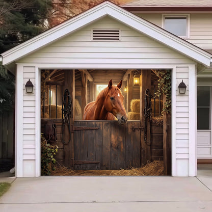 Horse Stable Garage Door Banner GFTONMU4131