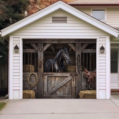 Horse Stable Garage Door Banner GFTONMU4133