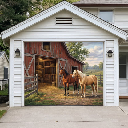 Horse Stable Garage Door Banner GFTONMU4135