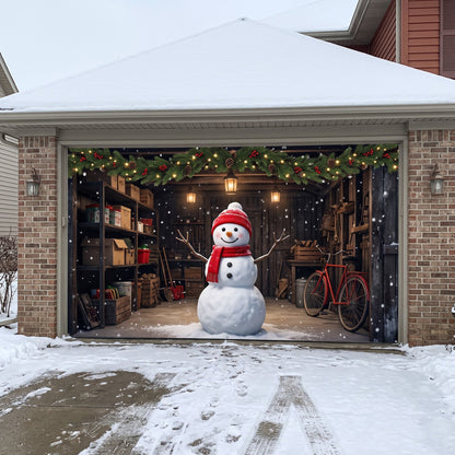 Christmas Snowman Garage Door Banner GFTONMU4138