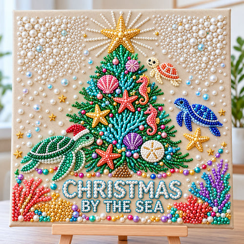 Coastal Christmas DIY Diamond Pearl Art Kit GFTONMU4155
