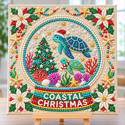 Coastal Christmas DIY Diamond Pearl Art Kit GFTONMU4158