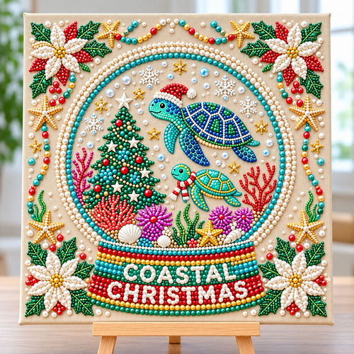 Coastal Christmas DIY Diamond Pearl Art Kit GFTONMU4158