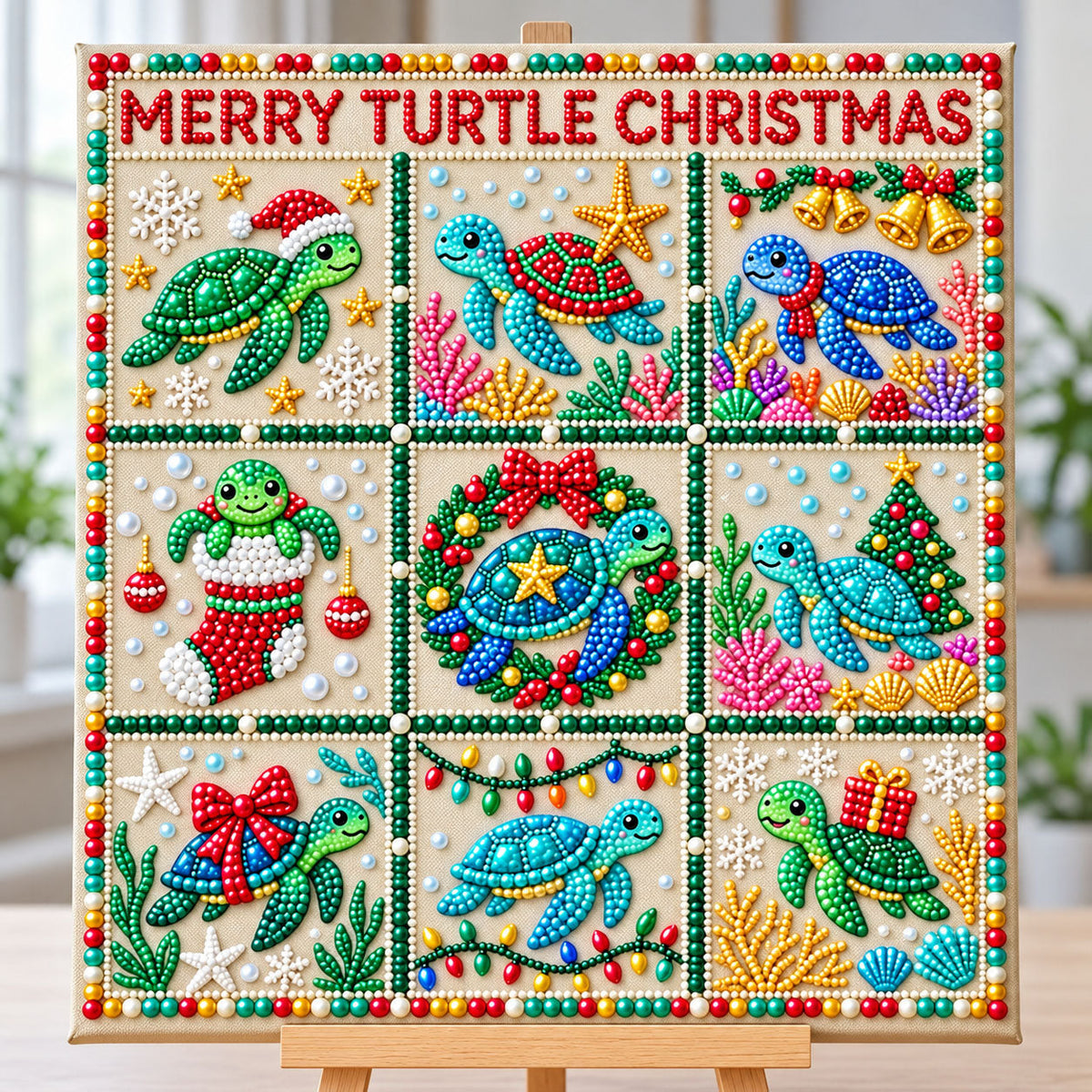 Coastal Christmas DIY Diamond Pearl Art Kit GFTONMU4159