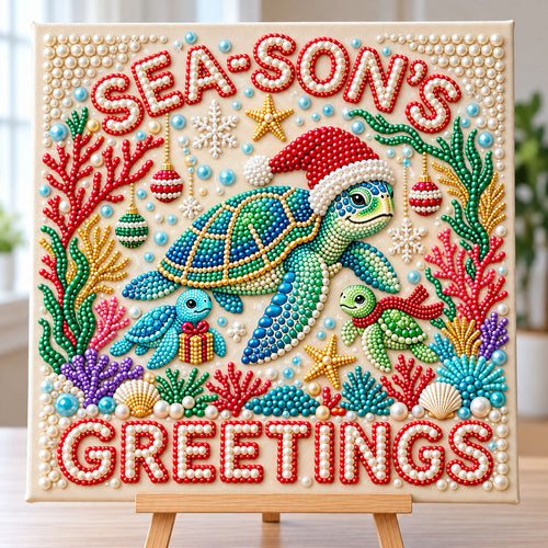 Coastal Christmas DIY Diamond Pearl Art Kit GFTONMU4162