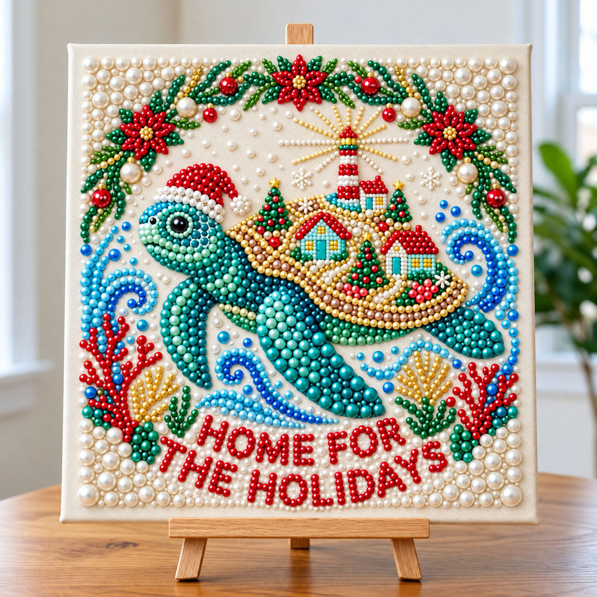 Coastal Christmas DIY Diamond Pearl Art Kit GFTONMU4163