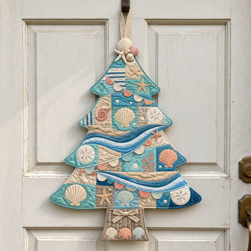 Coastal Christmas Custom Shape Quilted Door Hanger GFTONMU4172