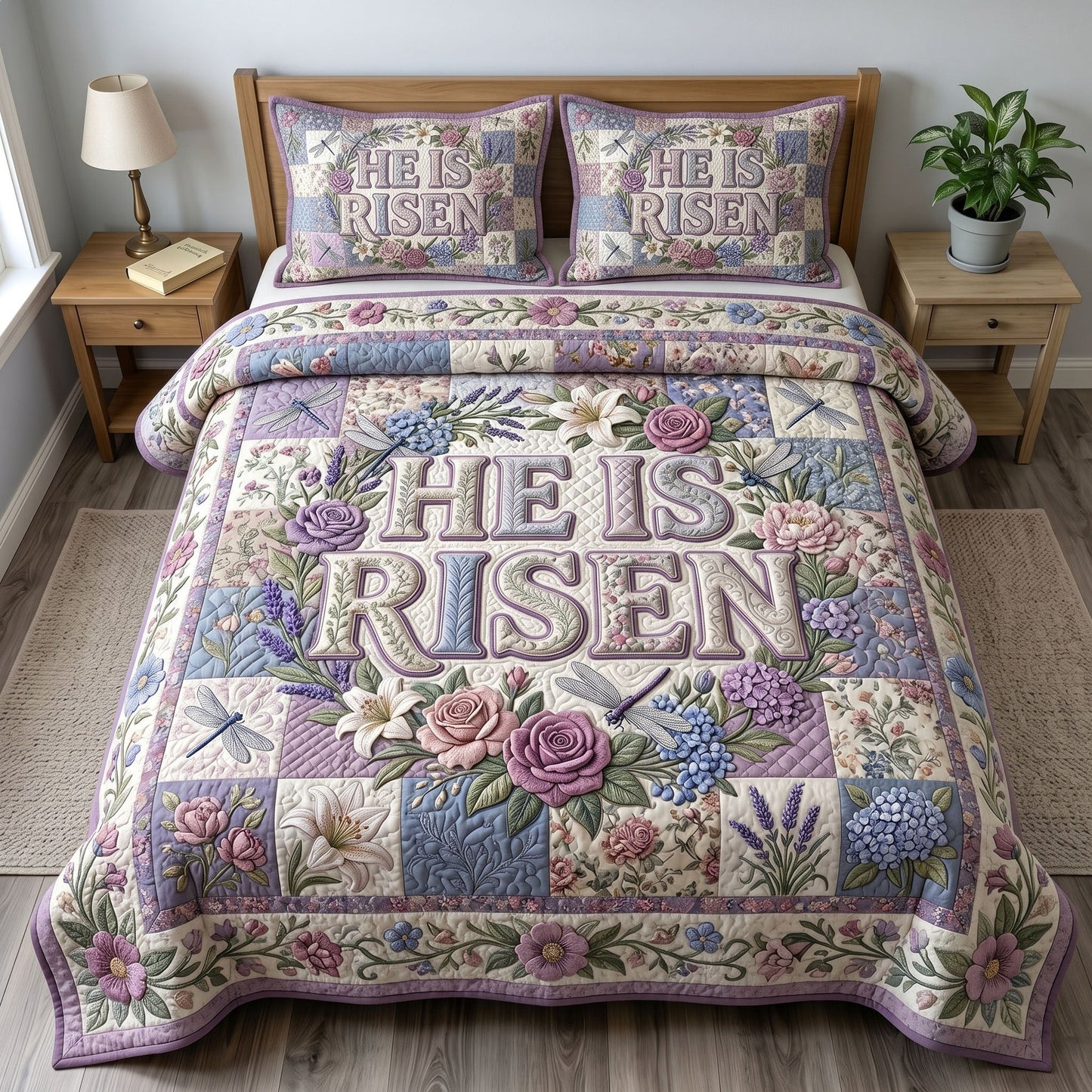 Christian Faith 3-Piece Quilted Bedding Set GFTONMU418