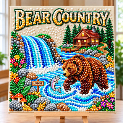 Rustic Bear DIY Diamond Pearl Art Kit GFTONMU4185