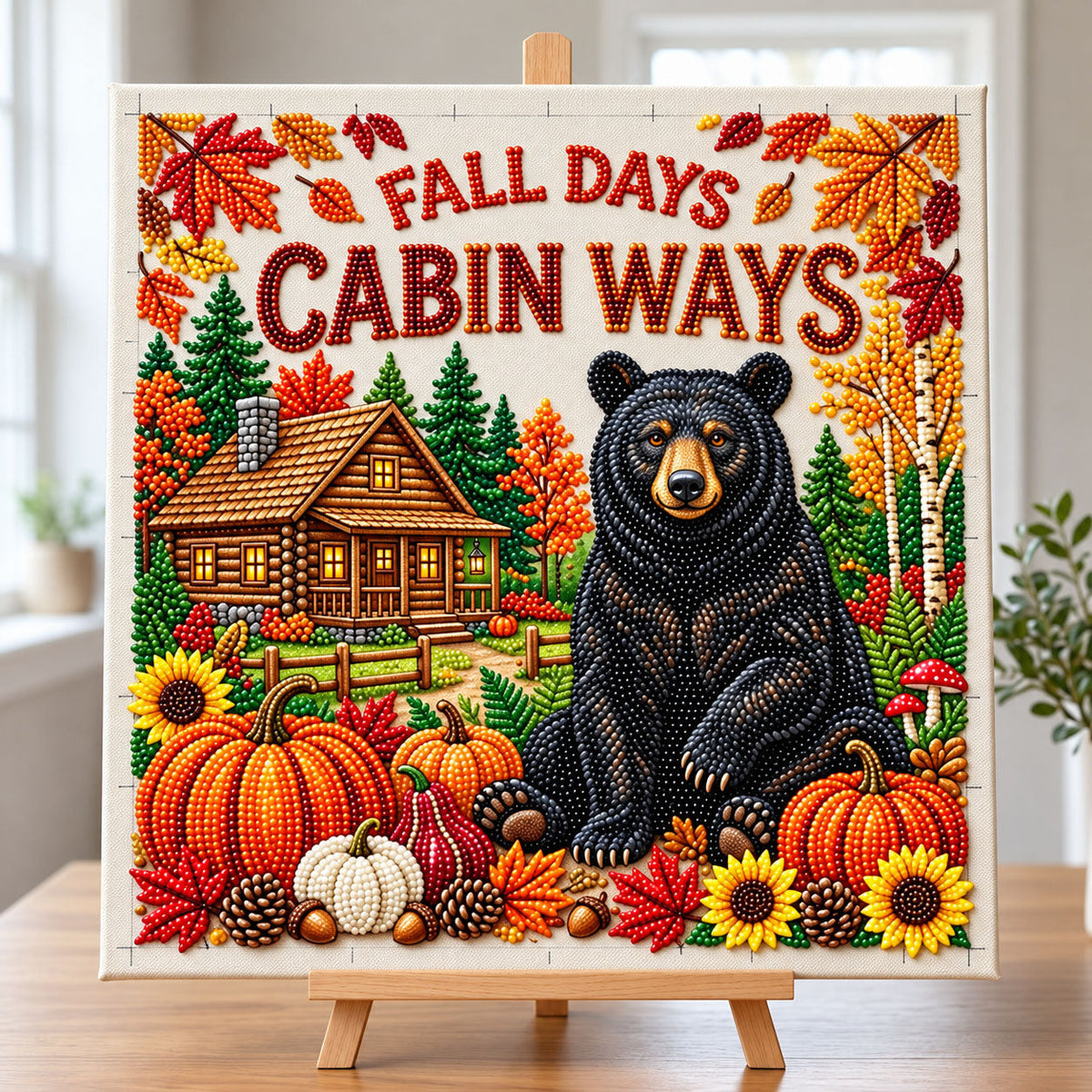 Rustic Bear DIY Diamond Pearl Art Kit GFTONMU4187