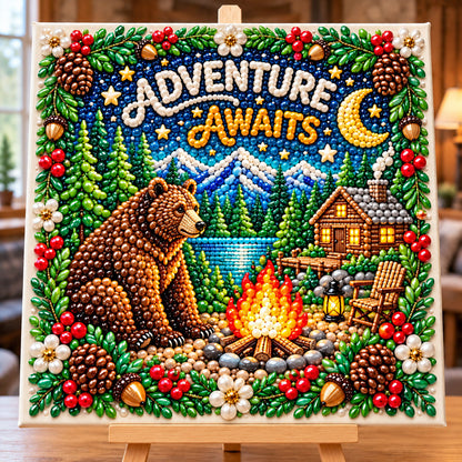 Rustic Bear DIY Diamond Pearl Art Kit GFTONMU4188