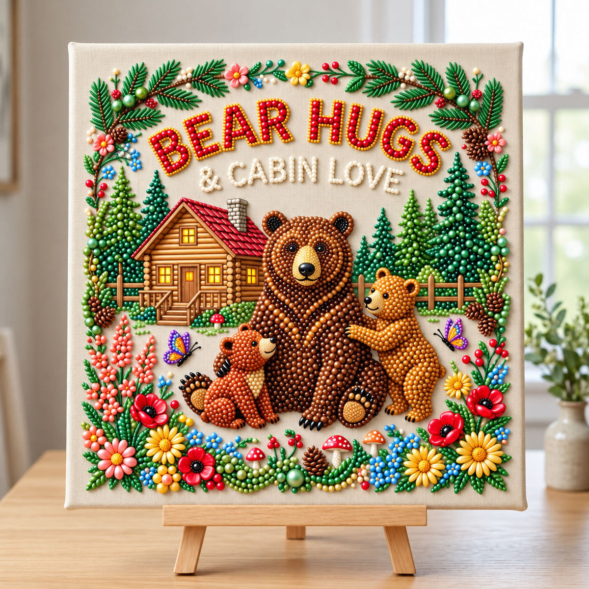 Rustic Bear DIY Diamond Pearl Art Kit GFTONMU4192