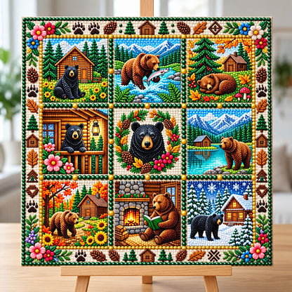 Rustic Bear DIY Diamond Pearl Art Kit GFTONMU4193