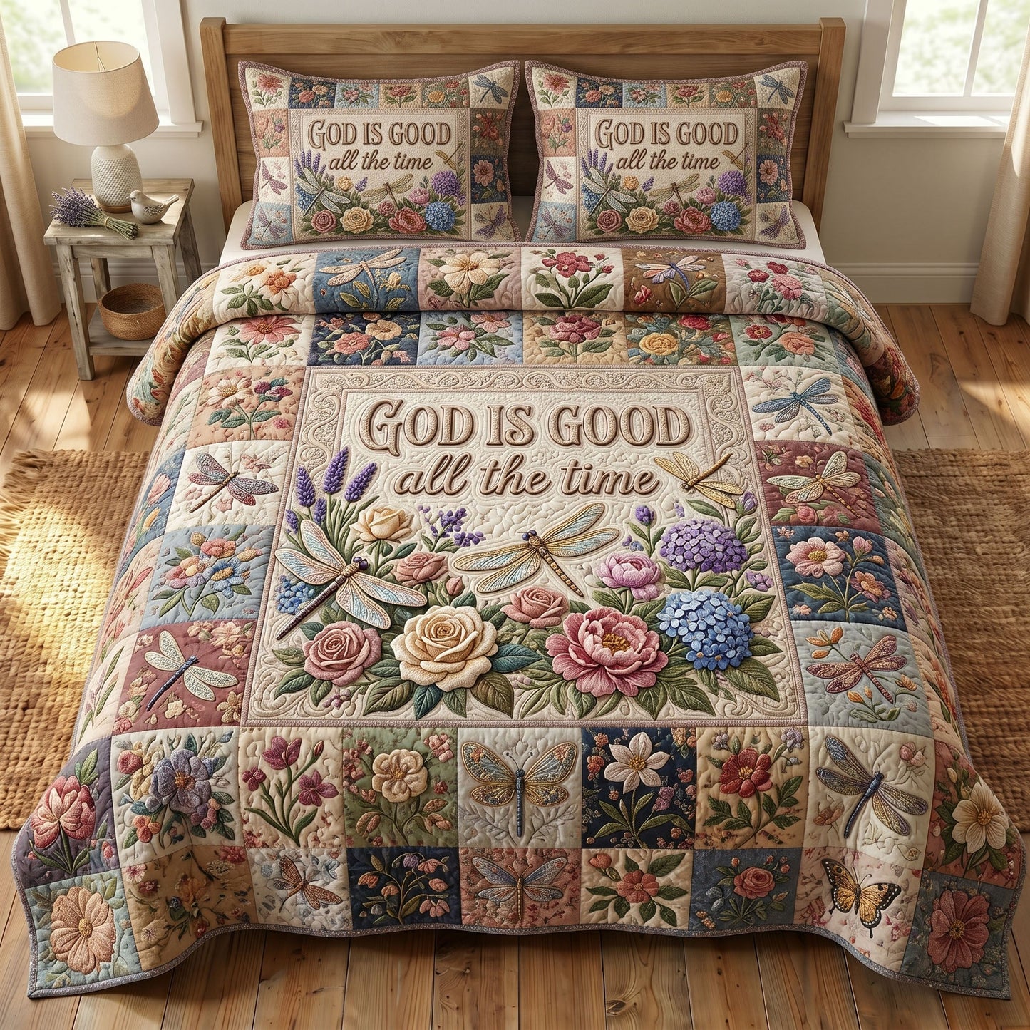 Christian Faith 3-Piece Quilted Bedding Set GFTONMU424