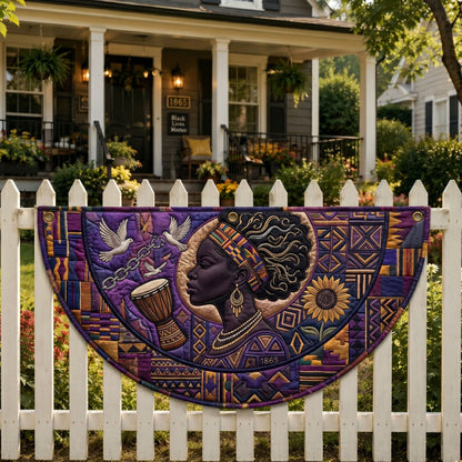 Juneteenth Pride Fan Flag GFTONMU429