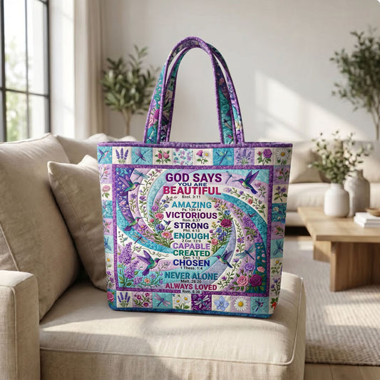 Floral Bible Quilted Tote Bag GFTONMU460
