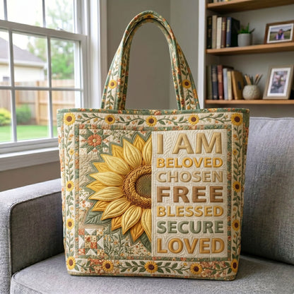 Floral Bible Quilted Tote Bag GFTONMU461