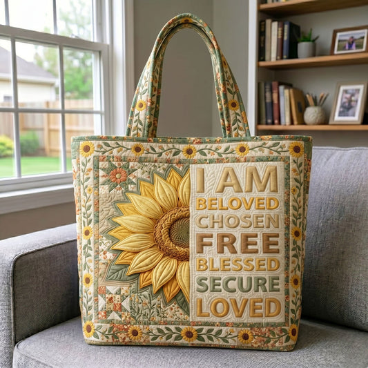 Floral Bible Quilted Tote Bag GFTONMU461